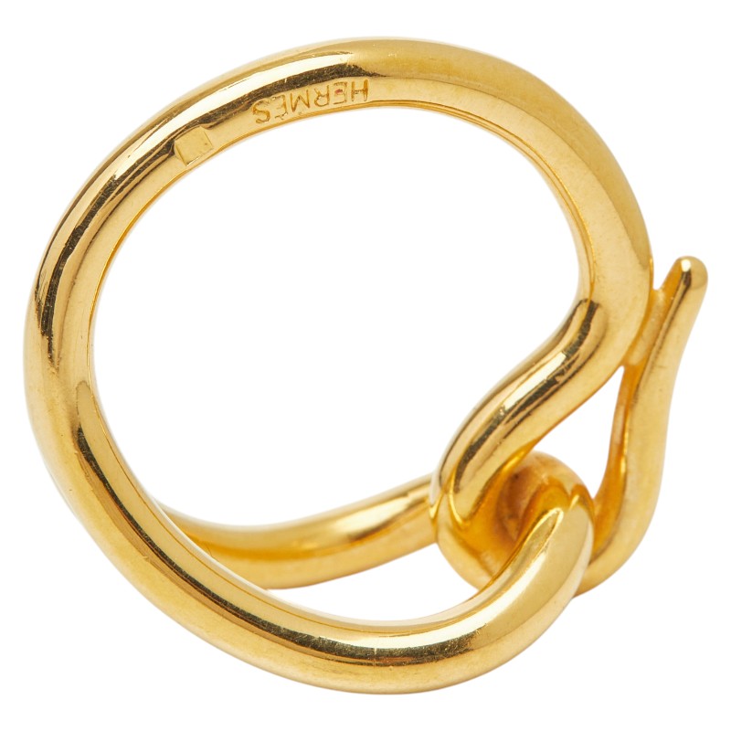 エルメス ジャンボ スカーフリング ゴールド メッキ レディース HERMES 【中古】