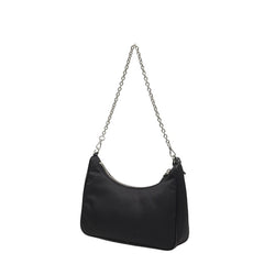 プラダ Re-Edition 2005 Re-Nylon ショルダーバッグ チェーンハンドバッグ 2WAY 1BH204 ブラック ナイロン サフィアーノレザー レディース PRADA 【中古】