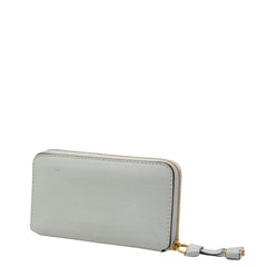 クロエ マーシー ラウンドファスナー 長財布 ライトブルー レザー レディース Chloe 【中古】