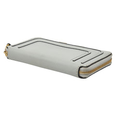 クロエ マーシー ラウンドファスナー 長財布 ライトブルー レザー レディース Chloe 【中古】