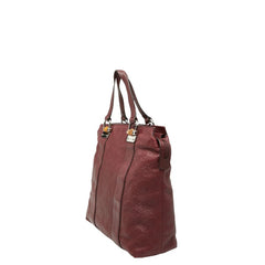 グッチ グッチシマ バンブー トートバッグ 355773 ワインレッド ボルドー レザー レディース GUCCI 【中古】