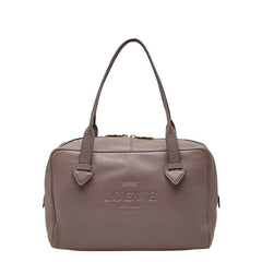 ロエベ ヘリテージ ハンドバッグ ミニボストンバッグ ピンク レザー レディース LOEWE 【中古】