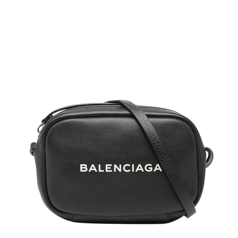 バレンシアガ エブリデイ カメラバッグ XS ショルダーバッグ 489809 ブラック レザー レディース BALENCIAGA 【中古】