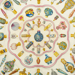 エルメス カレ90 Qu importe le flacon 香水瓶 スカーフ ライトブルー マルチカラー シルク レディース HERMES 【中古】