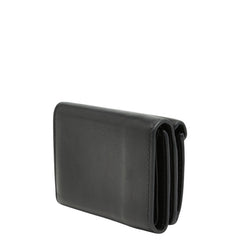バレンシアガ ペーパー ミニウォレット 三つ折り財布 コンパクト 391446 ブラック レザー レディース BALENCIAGA 【中古】
