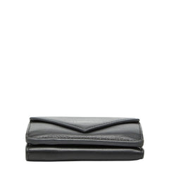 バレンシアガ ペーパー ミニウォレット 三つ折り財布 コンパクト 391446 ブラック レザー レディース BALENCIAGA 【中古】