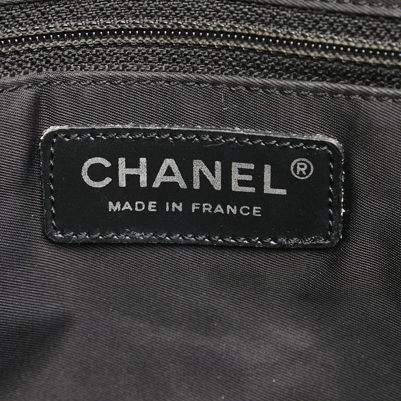 シャネル ニュートラベルライン ハンドバッグ ブラック ブラウン ナイロン レザー レディース CHANEL 【中古】
