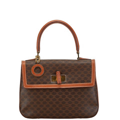 セリーヌ マカダム ハンドバッグ ショルダーバッグ 2WAY ブラウン PVC レザー レディース CELINE 中古