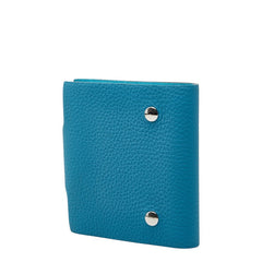 エルメス ユリス ミニ 手帳カバー システム手帳 リフィル付き ブルージーン シルバー金具 トゴ レディース HERMES 【中古】