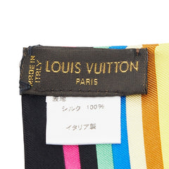 ルイ ヴィトン モノグラム マルチカラー スカーフ バンドー M71992 ブラック シルク レディース LOUIS VUITTON 【中古】