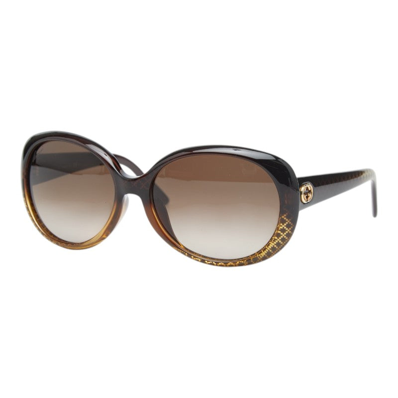 グッチ インターロッキングG サングラス GG 3594/K/S ブラウン プラスチック レディース GUCCI 【中古】