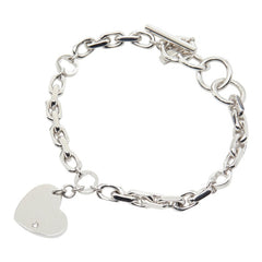 モンブラン ハート チェーン ブレスレット SV925 シルバー レディース MONTBLANC 【中古】