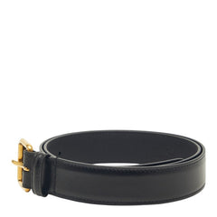 グッチ プレーンベルト サイズ85 34 ブラック ゴールド カーフ メンズ GUCCI 【中古】