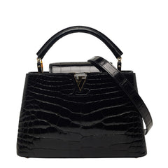 ルイ ヴィトン カプシーヌBB シャイニー ハンドバッグ ショルダー 2WAY N92232 ブラック クロコダイル レディース LOUIS VUITTON 【中古】