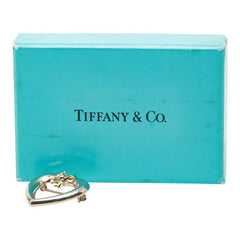 ティファニー ハート リボン ブローチ SV925 シルバー K18 ゴールド Au750 レディース TIFFANY&Co. 【中古】