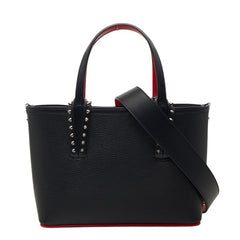 クリスチャンルブタン カバタ ミニ スタッズ ハンドバッグ ショルダーバッグ 2WAY ブラック レザー メタル レディース Christian Louboutin 【中古】
