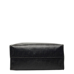 フェンディ フェンディマニア ズッカ フェンディ x フィラ コラボ トートバッグ 8BH357 ブラック PVC レザー ウール レディース FENDI 【中古】