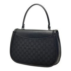 グッチ GGキャンバス ハンドバッグ 109109 ブラック キャンバス レザー レディース GUCCI 【中古】