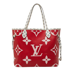 ルイ ヴィトン モノグラム ジャイアント ネヴァーフルMM トートバッグ ショルダーバッグ M44567 ルージュ レッド マルチカラー PVC レザー レディース LOUIS VUITTON 【中古】
