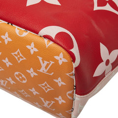 ルイ ヴィトン モノグラム ジャイアント ネヴァーフルMM トートバッグ ショルダーバッグ M44567 ルージュ レッド マルチカラー PVC レザー レディース LOUIS VUITTON 【中古】