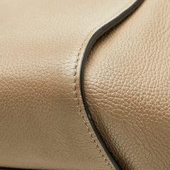 ロエベ アナグラム ハンモック スモール ハンドバッグ ショルダーバッグ ドローストリング 2WAY ベージュ レザー レディース LOEWE 【中古】