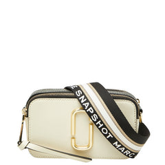マークジェイコブス ザ スナップショット ショルダーバッグ カメラバッグ ホワイト ブラック レザー レディース MARC JACOBS 【中古】