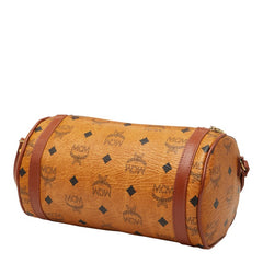 エム シー エム ヴィセトス ロゴグラム ショルダーバッグ ブラウン PVC レザー レディース MCM 【中古】