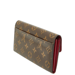 ルイ ヴィトン モノグラム ポルトフォイユ サラ 長財布 M62234 ブラウン フューシャ PVC レザー レディース LOUIS VUITTON 【中古】