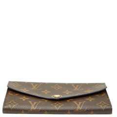 ルイ ヴィトン モノグラム ポルトフォイユ サラ 長財布 M62234 ブラウン フューシャ PVC レザー レディース LOUIS VUITTON 【中古】