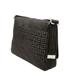ジバンシー ロゴ 斜め掛け ショルダーバッグ ブラウン ブラック ナイロン レザー レディース Givenchy 【中古】
