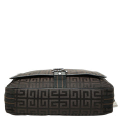 ジバンシー ロゴ 斜め掛け ショルダーバッグ ブラウン ブラック ナイロン レザー レディース Givenchy 【中古】