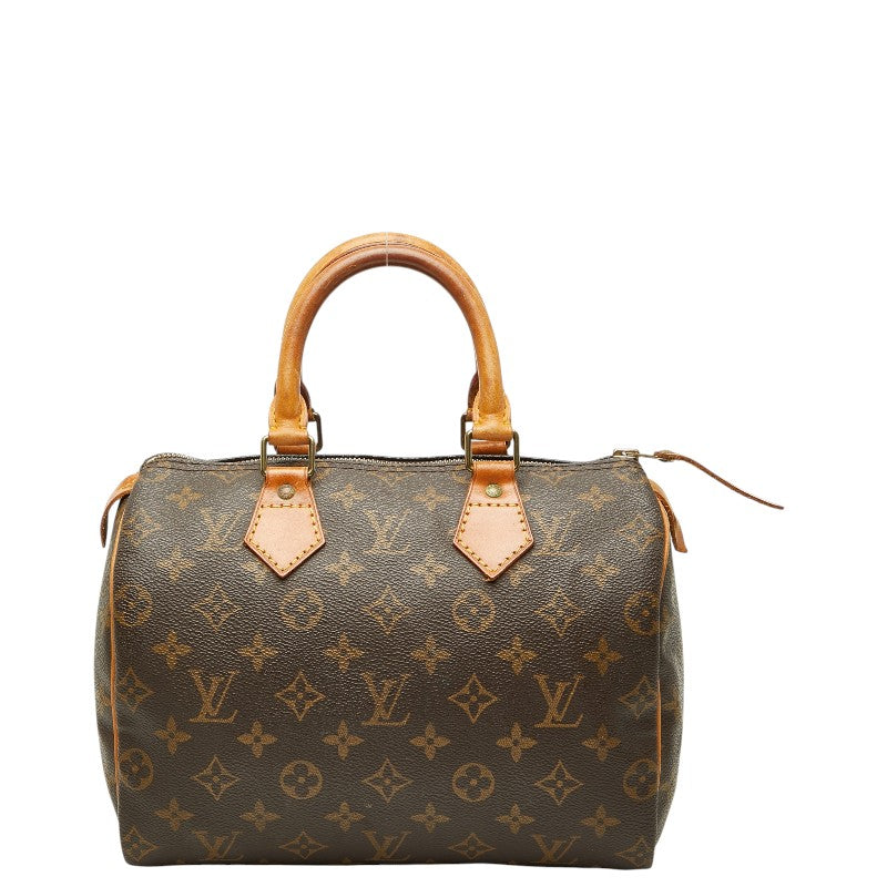 ルイ ヴィトン モノグラム スピーディ25 ミニボストンバッグ ハンドバッグ M41528 ブラウン PVC レザー レディース LOUIS VUITTON 【中古】