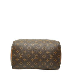 ルイ ヴィトン モノグラム スピーディ25 ミニボストンバッグ ハンドバッグ M41528 ブラウン PVC レザー レディース LOUIS VUITTON 【中古】