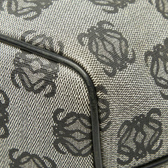 ロエベ アナグラム トートバッグ グレー ブラック PVC レザー レディース LOEWE 【中古】