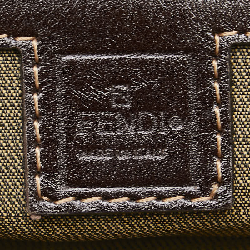 フェンディ ズッカ ビジネスバッグ ショルダーバッグ 2WAY ブラウン キャンバス レザー レディース FENDI 【中古】