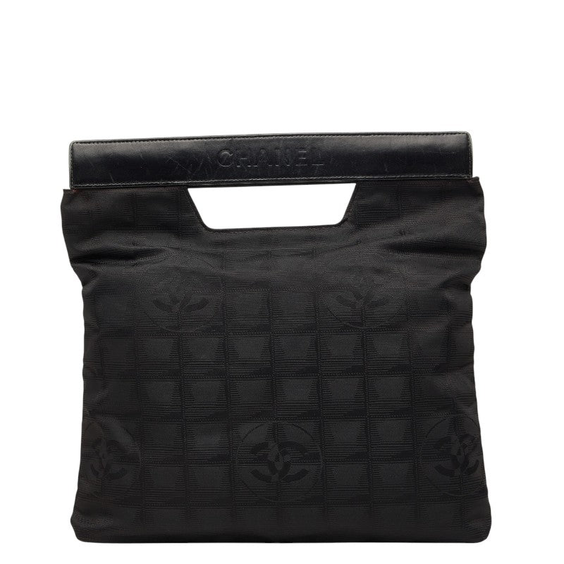 シャネル ニュートラベルライン ハンドバッグ クラッチバッグ ブラック ナイロン レザー レディース CHANEL 【中古】