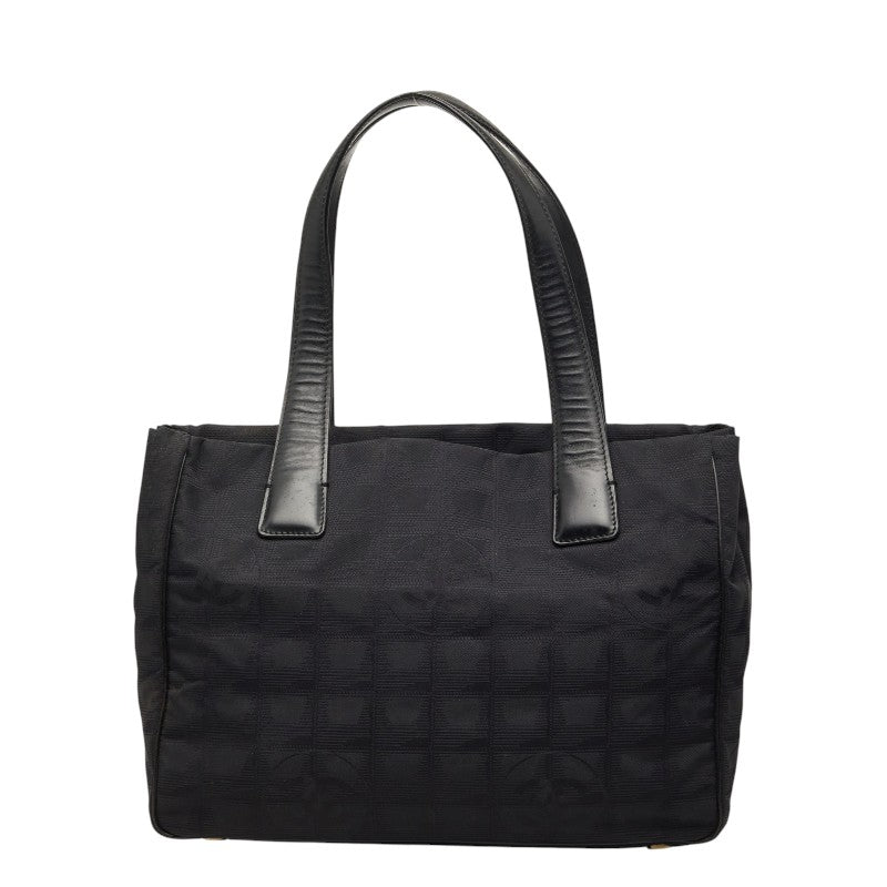シャネル ニュートラベルライン ハンドバッグ ブラック ナイロン レザー レディース CHANEL 【中古】