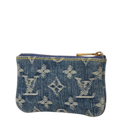 ルイ ヴィトン モノグラム デニム ポシェット クレ キーケース コインケース M95343 ブルー デニム レディース LOUIS VUITTON 【中古】