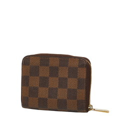 ルイ ヴィトン ダミエ ジッピーコインパース コインケース カードケース M63070 ブラウン PVC レディース LOUIS VUITTON 【中古】