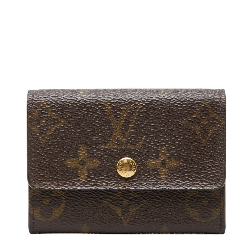 ルイ ヴィトン モノグラム ポルトモネ プラ コインケース M61930 ブラウン PVC レザー レディース LOUIS VUITTON 【中古】