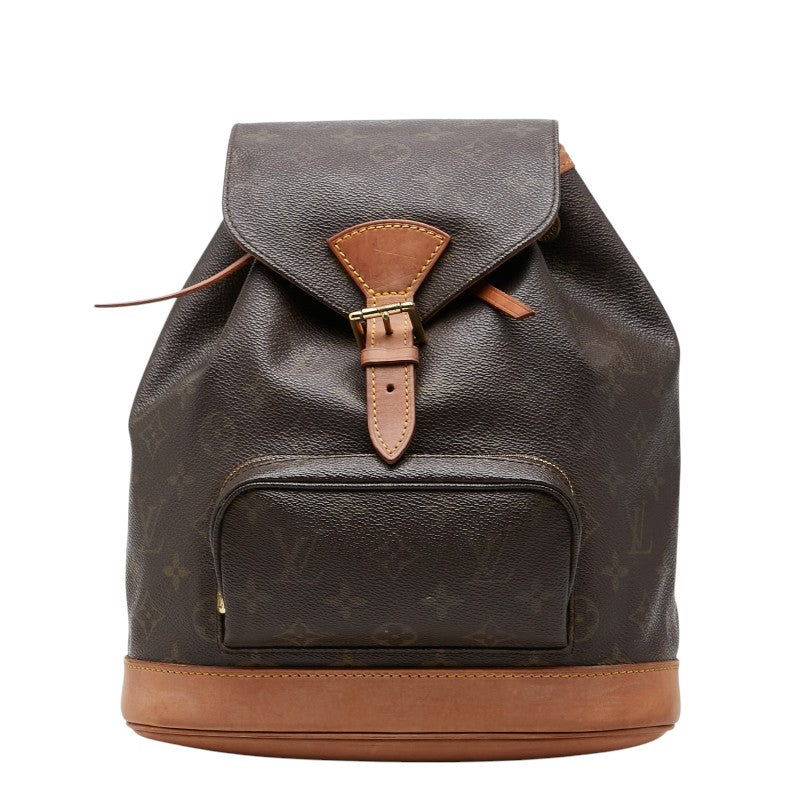 ルイ ヴィトン モノグラム モンスリMM リュック バックパック M51136 ブラウン PVC レザー レディース LOUIS VUITTON 【中古】