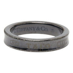 ティファニー 1837 ナロー リング 指輪 ブラック チタン レディース TIFFANY&Co. 【中古】