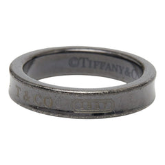ティファニー 1837 ナロー リング 指輪 ブラック チタン レディース TIFFANY&Co. 【中古】