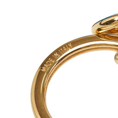 グッチ ロゴ バッグチャーム キーホルダー キーリング ブルー マルチカラー アクリル ファブリック レディース GUCCI 【中古】