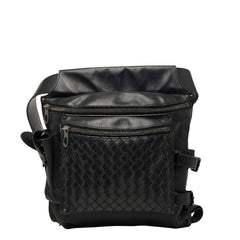 ボッテガヴェネタ イントレチャート ボディバッグ ウエストバッグ ブラック レザー レディース BOTTEGAVENETA 【中古】