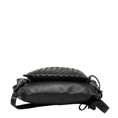 ボッテガヴェネタ イントレチャート ボディバッグ ウエストバッグ ブラック レザー レディース BOTTEGAVENETA 【中古】