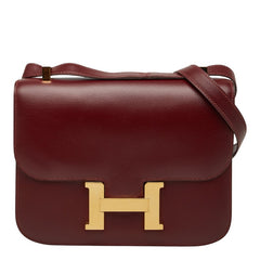 エルメス コンスタンス23 ショルダーバッグ ルージュアッシュ ワインレッド ボックスカーフ レディース HERMES 【中古】