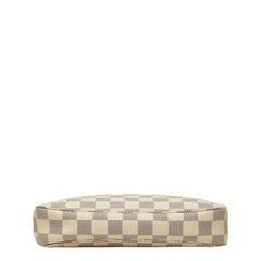 ルイ ヴィトン ダミエ アズール ポシェット アクセソワール ハンドバッグ アクセサリーポーチ N41207 ホワイト PVC レザー レディース LOUIS VUITTON 【中古】