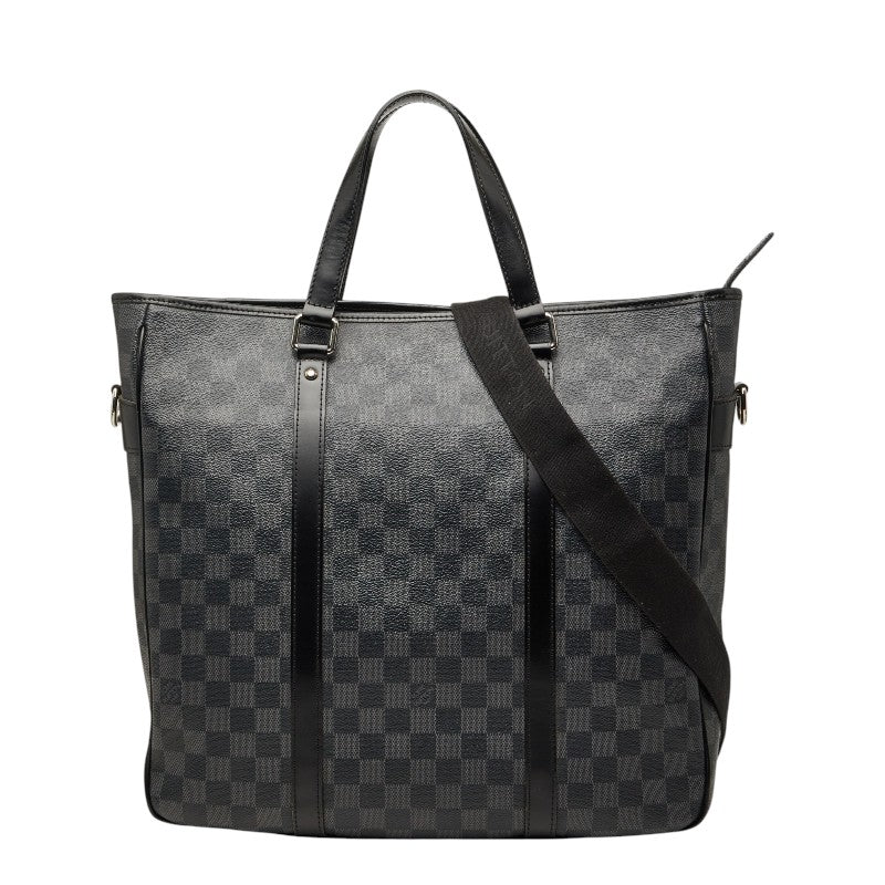 ルイ ヴィトン ダミエ グラフィット タダオ トートバック ショルダーバッグ 2WAY N51192 ブラック グレー PVC レザー メンズ LOUIS VUITTON 【中古】