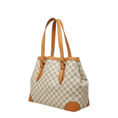 ルイ ヴィトン ダミエ アズール ハムステッドMM トートバッグ ショルダーバッグ N51206 ホワイト PVC レザー レディース LOUIS VUITTON 【中古】